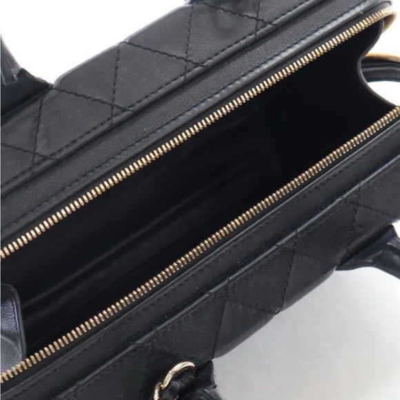 Chanel  Calfskin Quilted Studded Square Vanity Case Black - Picture 10 of 15